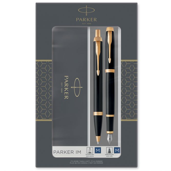 ΠΕΝΑ & ΣΤΥΛΟ PARKER IM DUO LACQUER BLACK GOLD ΣΕ ΚΟΥΤΙ ΔΩΡΟΥ