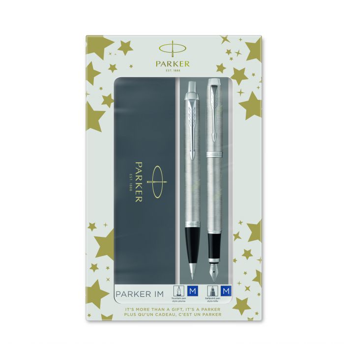 ΠΕΝΑ & ΣΤΥΛΟ PARKER IM DUO ESSENTIAL STEEL ΣΕ ΚΟΥΤΙ ΔΩΡΟΥ