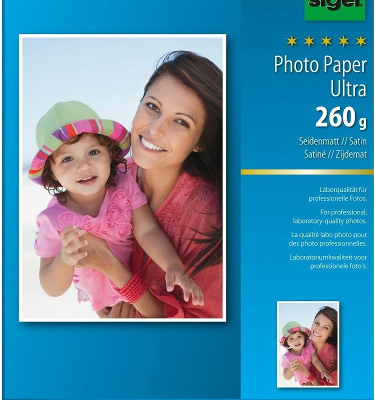 ΧΑΡΤΙ ΦΩΤΟΓΡΑΦΙΚΟ ULTRA PHOTO PAPER SATIN Α4 260gr 20Φ SIGEL