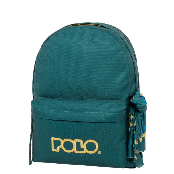 ΤΣΑΝΤΑ ΠΛΑΤΗΣ ORIGINAL DOUBLE SCARF ΠΕΤΡΟΛ/ΧΡΥΣΟ POLO